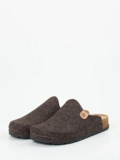 Herren Rohde – Hausschuh-Clog aus Filz Dunkel