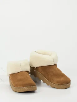 – Hausschuhe aus Veloursleder cognac*Rohde Sale