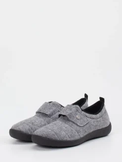 Damen Rohde – Klett-Hausschuh aus Filz hell