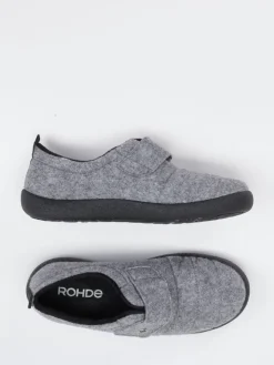 Damen Rohde – Klett-Hausschuh aus Filz hell