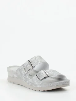 Damen Rohde – Komfort-Pantolette aus geprägtem Leder