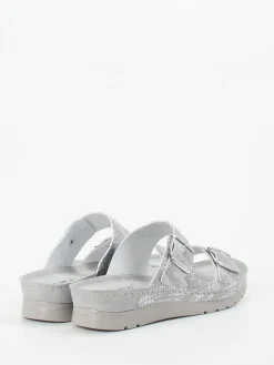 Damen Rohde – Komfort-Pantolette aus geprägtem Leder