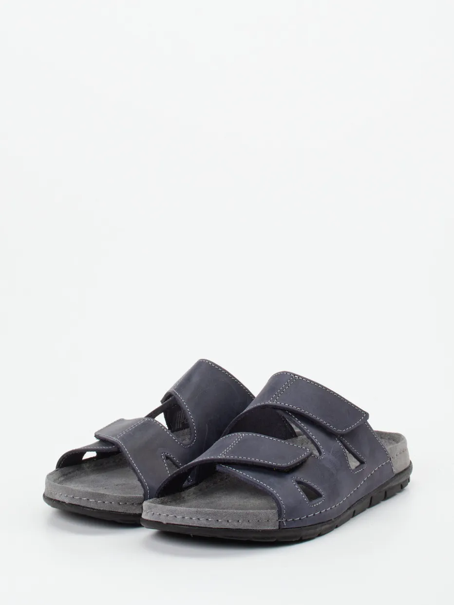 – Komfort-Sandale aus Fettleder in Dunkel*Rohde New