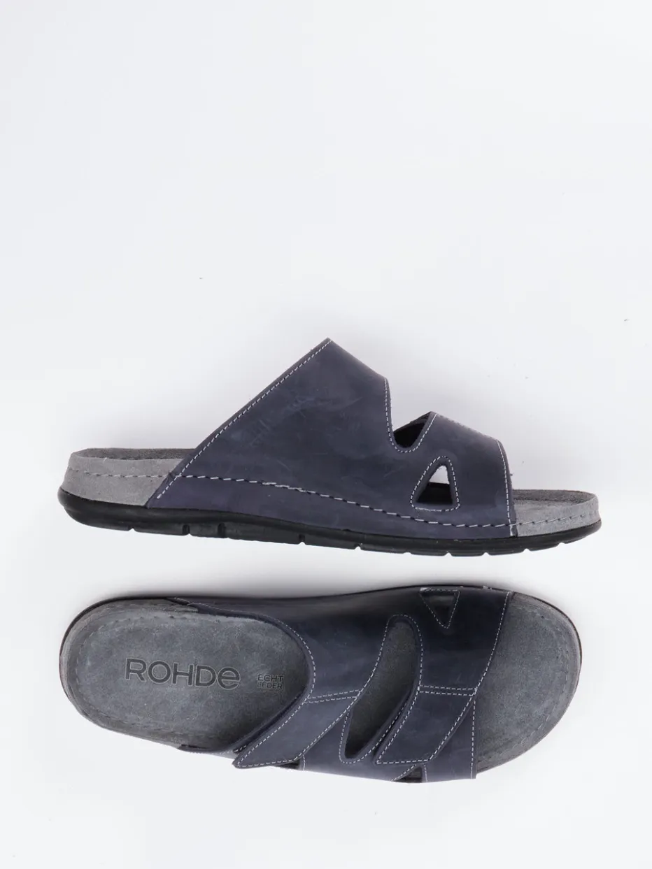 – Komfort-Sandale aus Fettleder in Dunkel*Rohde New
