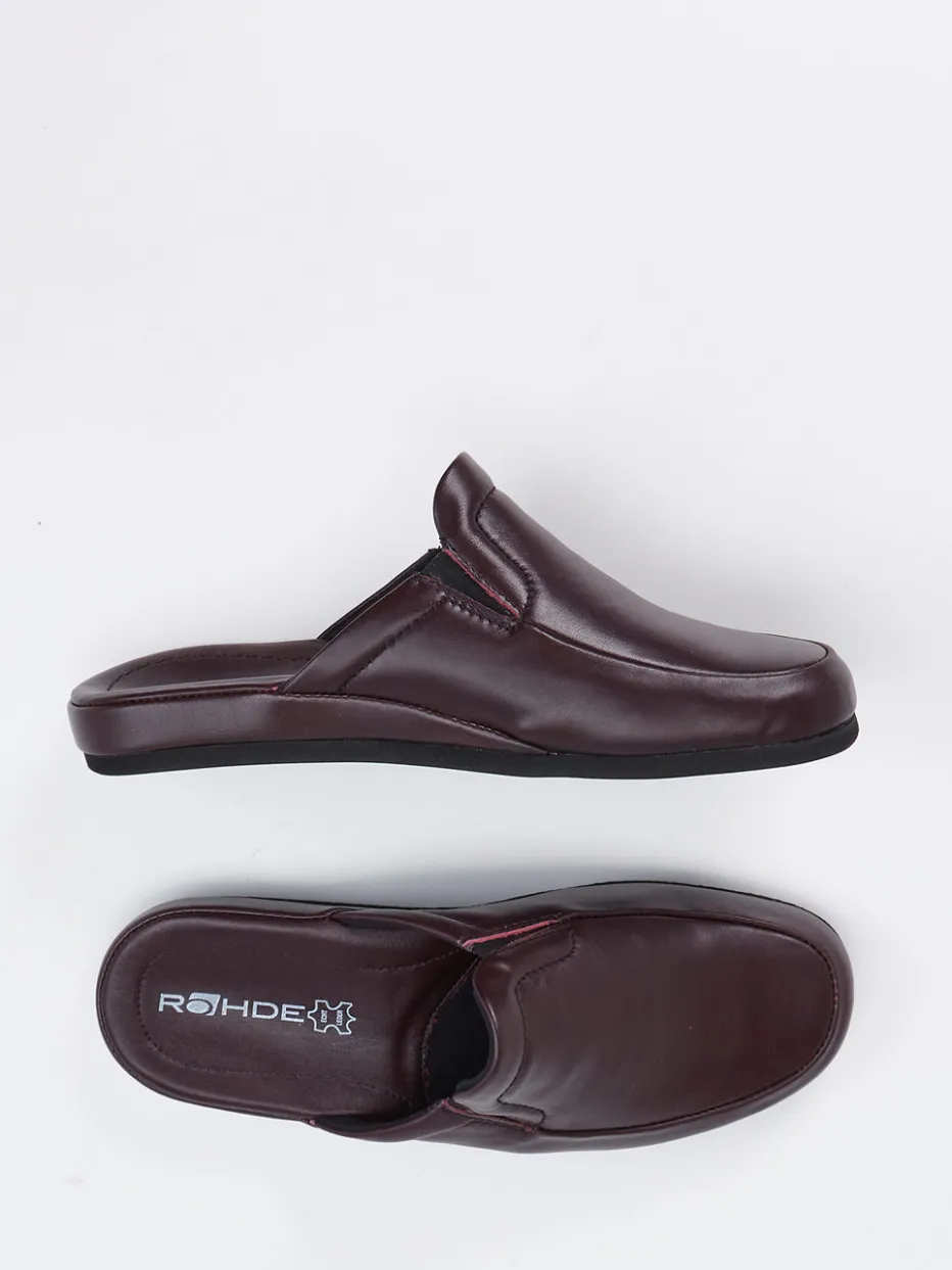 – Leder-Pantolette aus Kalbleder bordeaux*Rohde Clearance