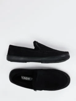 Herren Rohde – Mokassin-Hausschuh aus Veloursleder