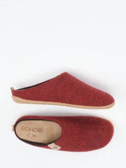 Damen Rohde – Pantoffel aus Wollfilz Dunkel
