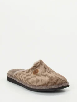 Herren Rohde – Pantoffeln aus Cord mit Lammfellfutter