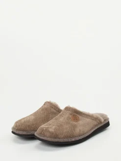 Herren Rohde – Pantoffeln aus Cord mit Lammfellfutter