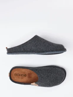 – Pantoffeln aus Filz in Anthrazit*Rohde