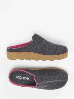 Damen Rohde – Pantoffeln aus Filz in Anthrazit