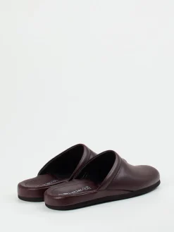 – Pantoffeln aus Kalbleder bordeauxfarben*Rohde Outlet