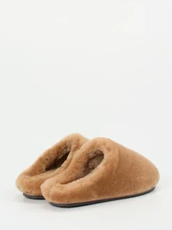 Damen Rohde – Pantoffeln aus Lammfell in Karamell