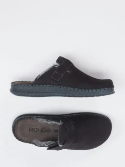 – Pantoffeln aus Nubukleder in Anthrazit*Rohde