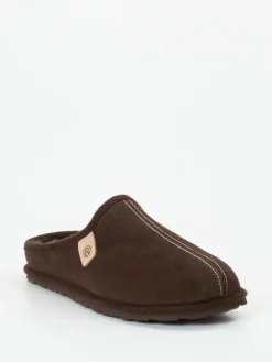 Herren Rohde – Pantoffeln aus Veloursleder Dunkel