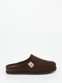 Herren Rohde – Pantoffeln aus Veloursleder Dunkel