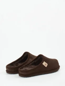 Herren Rohde – Pantoffeln aus Veloursleder Dunkel