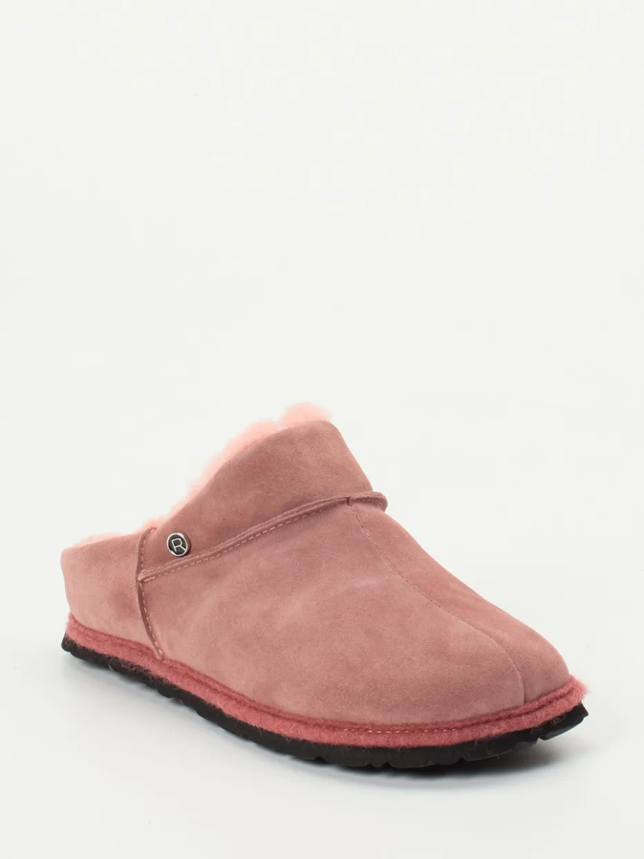 – Pantoffeln aus Veloursleder in Altrosa*Rohde Hot