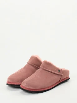 – Pantoffeln aus Veloursleder in Altrosa*Rohde Hot