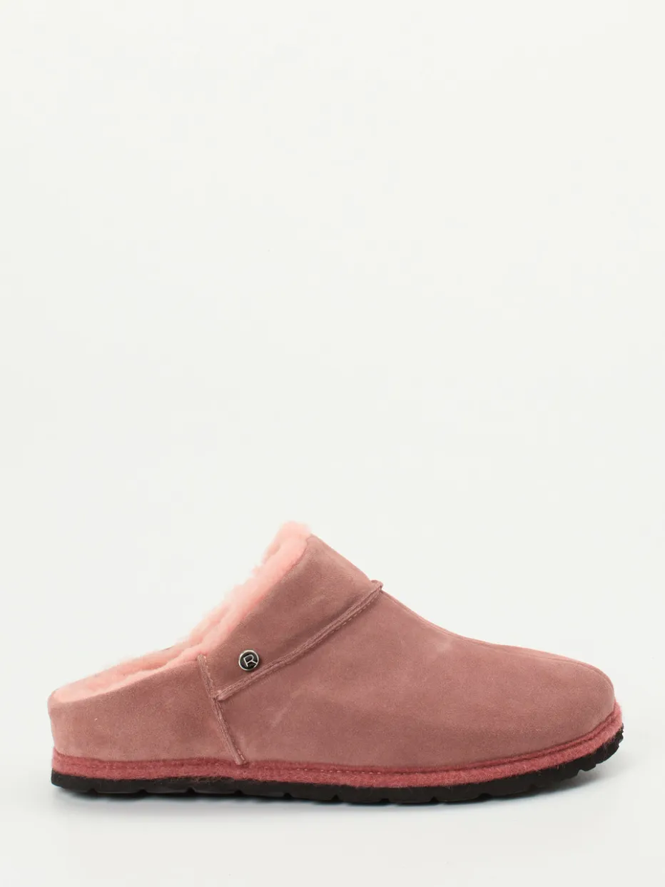 – Pantoffeln aus Veloursleder in Altrosa*Rohde Hot