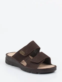 – Pantolette aus Nubukleder Dunkel*Rohde