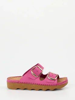 Damen Rohde – Pantoletten aus Nubukleder in Fuchsia