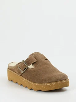 – Pantoletten aus Veloursleder sand*Rohde Best