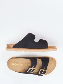 Damen Rohde – Zweiriemer-Pantolette aus Veloursleder