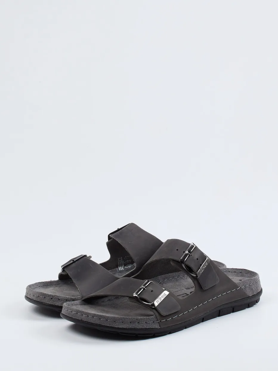 Herren Rohde – Zweiriemer-Pantolette aus Nubukleder