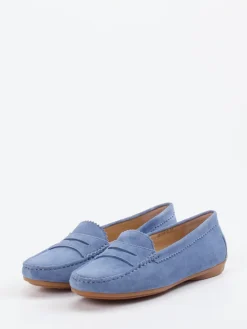 Damen Si Sí – Loafer aus Veloursleder in Jeans