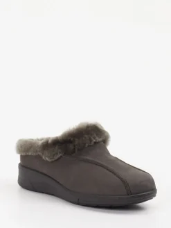 Damen Sabalin – Pantoffeln aus Leder mit Kunstfellfutter