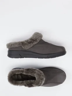 Damen Sabalin – Pantoffeln aus Leder mit Kunstfellfutter