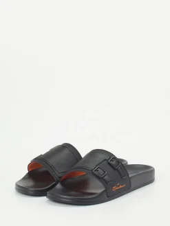 Herren Santoni – Badeslipper aus Gummi in