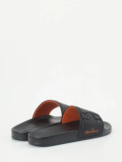 Herren Santoni – Badeslipper aus Gummi in