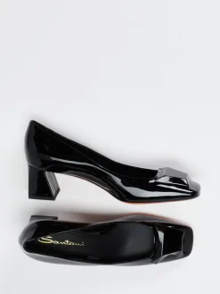 Damen Santoni – Blockabsatz-Pumps aus Lackleder