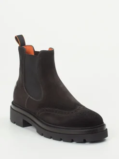 – Chelsea Boots aus Veloursleder dunkel*Santoni Discount