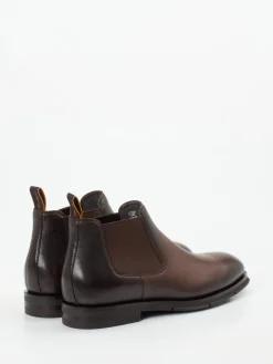 Herren Santoni – Chelsea Boots aus Kalbleder Dunkel