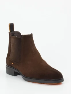 – Chelsea Boots aus Veloursleder Dunkel*Santoni