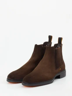 – Chelsea Boots aus Veloursleder Dunkel*Santoni