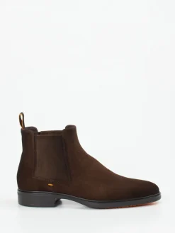 – Chelsea Boots aus Veloursleder Dunkel*Santoni