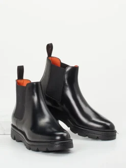 Damen Santoni – Chelsea Boots aus Hochglanzleder