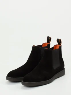 Herren Santoni – Chelsea Boots aus Veloursleder