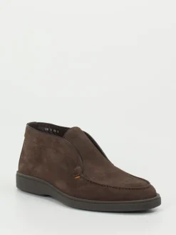 Herren Santoni – Chukka Boots aus Veloursleder dunkel