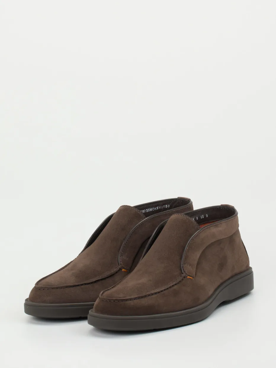 Herren Santoni – Chukka Boots aus Veloursleder dunkel