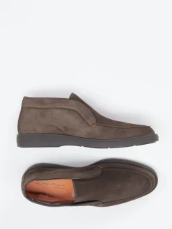 Herren Santoni – Chukka Boots aus Veloursleder dunkel