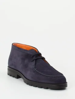 Herren Santoni – Chukka Boots aus Veloursleder nacht