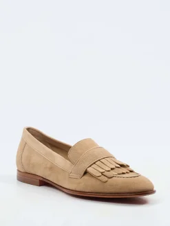– Fransen-Loafer aus Veloursleder*Santoni Discount