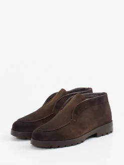 Damen Santoni – Halbschuhe aus Veloursleder Dunkel