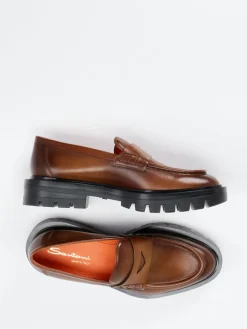 – Loafer aus Hochglanzleder in*Santoni Sale