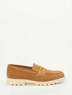 Damen Santoni – Loafer aus Kalbleder in Cognac